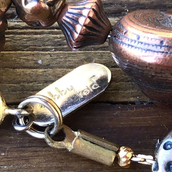 DABBY Reid Neutral Chunky Beaded Double Strand Station Illusion Necklace! EUC - Picture 6 of 9